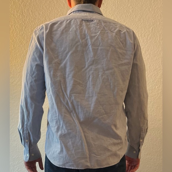 Light blue men’s fitted dress shirt, 100% cotton, great condition - Picture 2 of 6